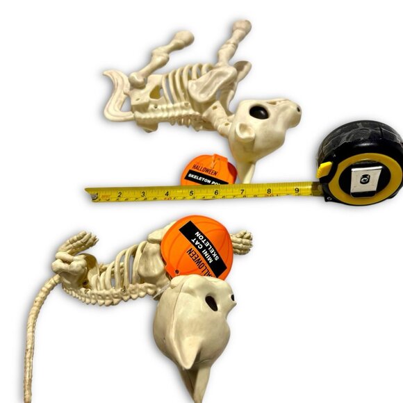 Skeleton Farm Halloween Decor Skeleton Cat & Skeleton Pony Statue. NEW! NWT! - Picture 8 of 8